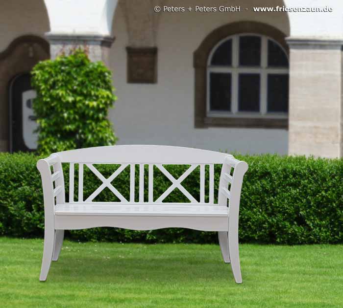 Friesenbank - Sylter Gartenbank - Weiße Friesenbänke mit 25 Jahren Garantie