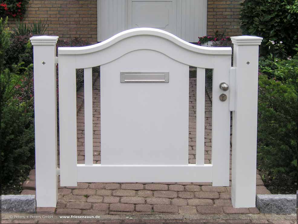 Sylter Gartentore und weiße Holztore - Hartholz nach Maß gefertigt - 25