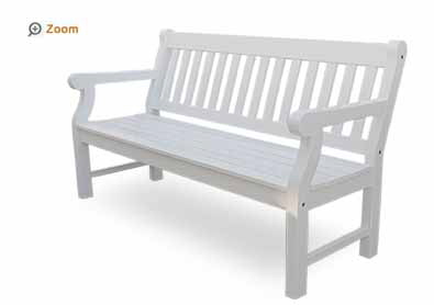 PREMIUM Gartenbank Hartholz - Natur geölt oder weiß lackiert