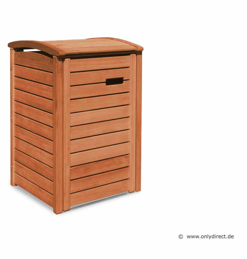 Mülltonnenverkleidung CLASSIC - hochwertige Rundzapfen nach alter Handwerkskunst sorgen für eine lange Lebensdauer.