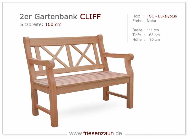 4er Gartenbank Windsor -  Gesamtbreite 240 cm - Sitzbreite 226 cm. Lieferbar in weiß oder in jedem anderen RAL-Farbton.