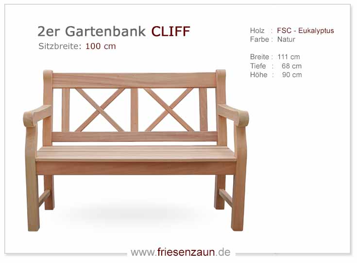 4er Gartenbank Windsor -  Gesamtbreite 240 cm - Sitzbreite 226 cm. Lieferbar in weiß oder in jedem anderen RAL-Farbton.