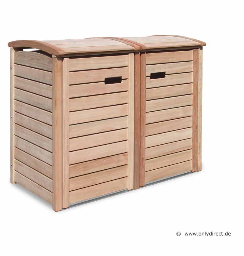 Mülltonnenverkleidung CLASSIC - hochwertige Rundzapfen nach alter Handwerkskunst sorgen für eine lange Lebensdauer.