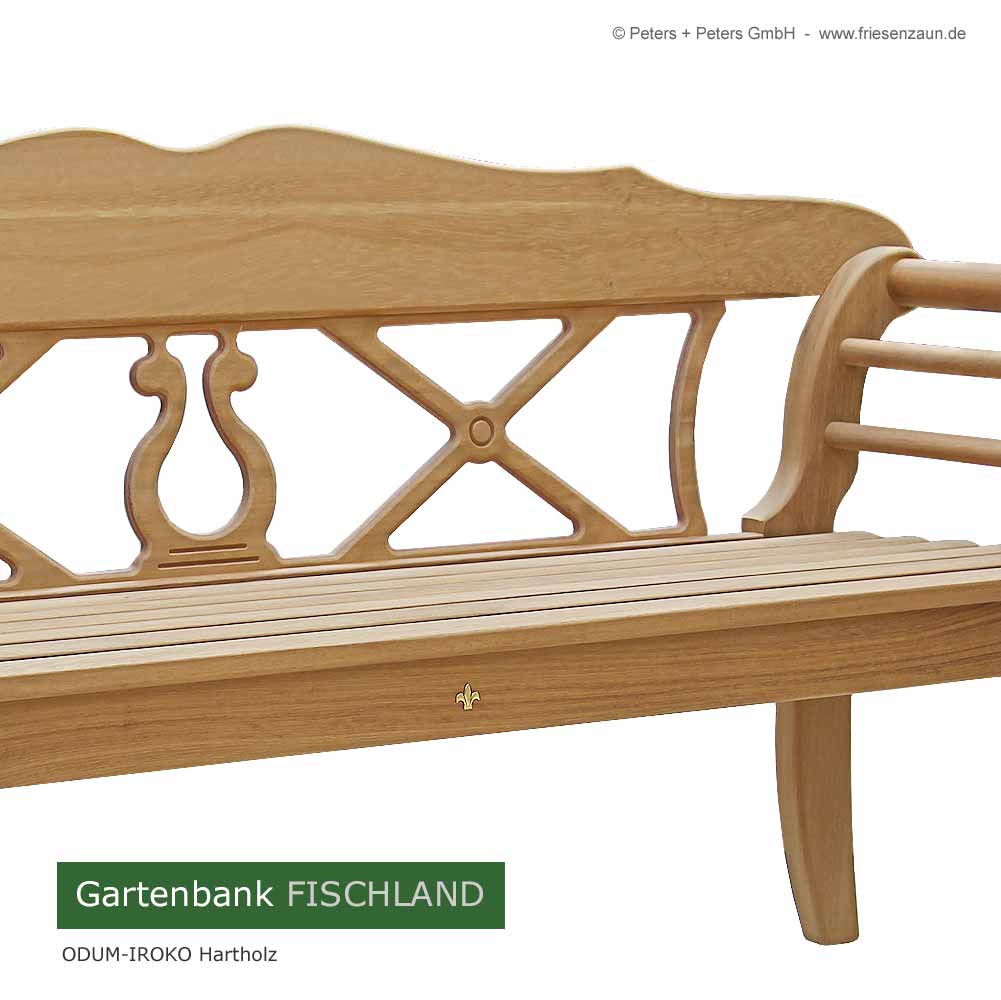 Sylter Friesenbank Fischland - ODUM-IROKO Hartholz - 2er + 3er Gartenbank SYLT