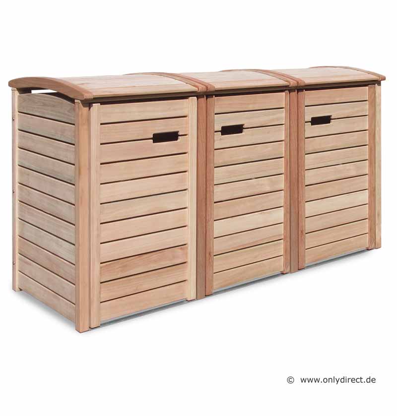 Mülltonnenverkleidung CLASSIC - hochwertige Rundzapfen nach alter Handwerkskunst sorgen für eine lange Lebensdauer.