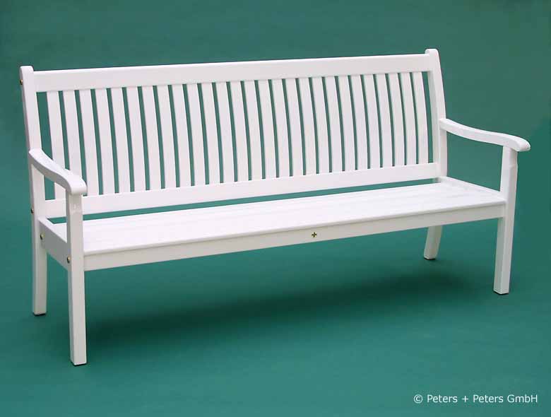 4er Gartenbank Windsor -  Gesamtbreite 240 cm - Sitzbreite 226 cm. Lieferbar in weiß oder in jedem anderen RAL-Farbton.