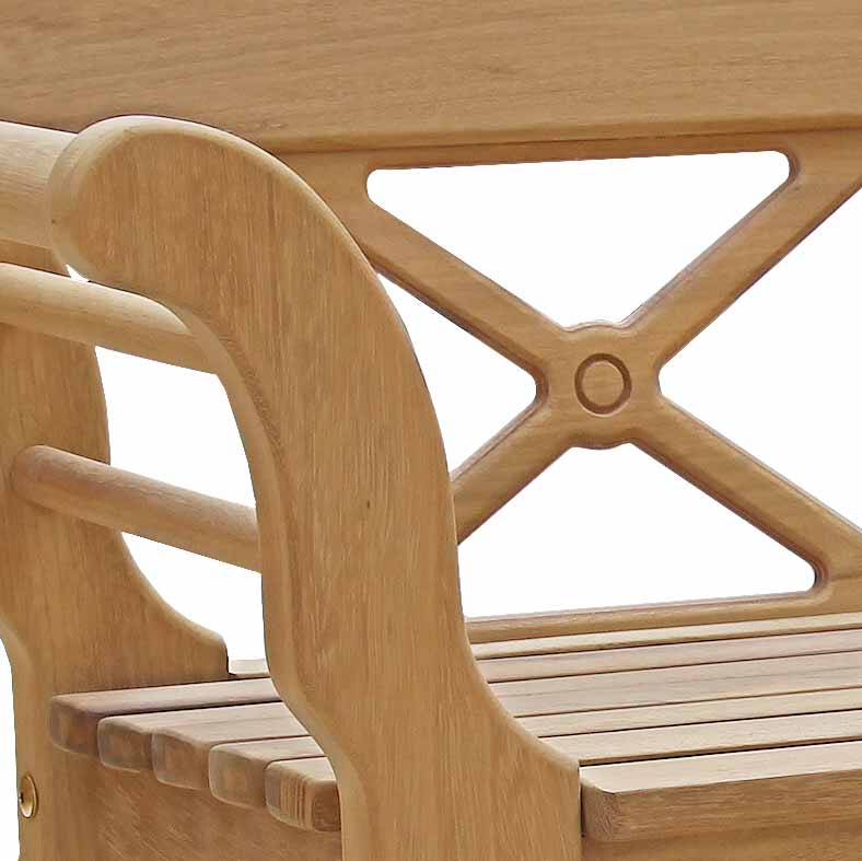 Sylter Friesenbank Fischland - ODUM-IROKO Hartholz - 2er + 3er Gartenbank SYLT