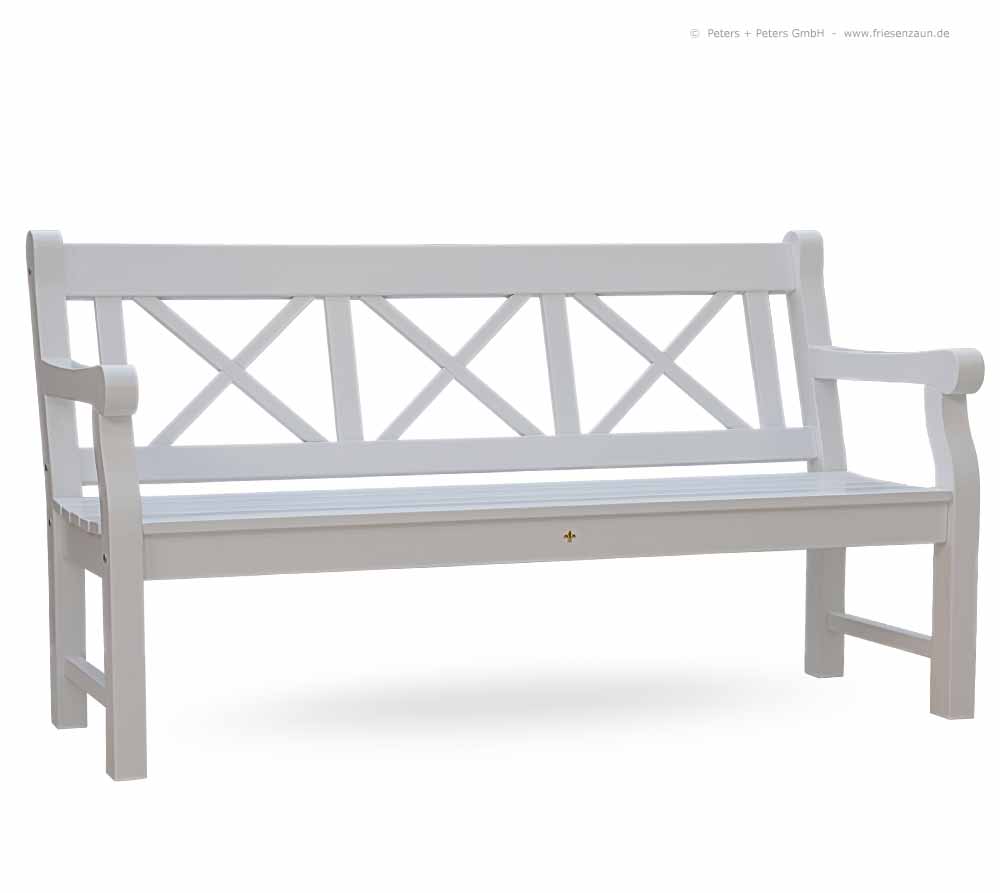 Klassische Holzgartenbank CLIFF - ODUM-IROKO Hartholz - Englische Gartenbänke aus deutscher Produktion