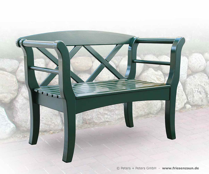 4er Gartenbank Windsor -  Gesamtbreite 240 cm - Sitzbreite 226 cm. Lieferbar in weiß oder in jedem anderen RAL-Farbton.