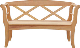 Original Sylter Friesenbank Gartenbank KAMPEN - FSC Eukalyptus Hartholz weiß grün blau rot grau