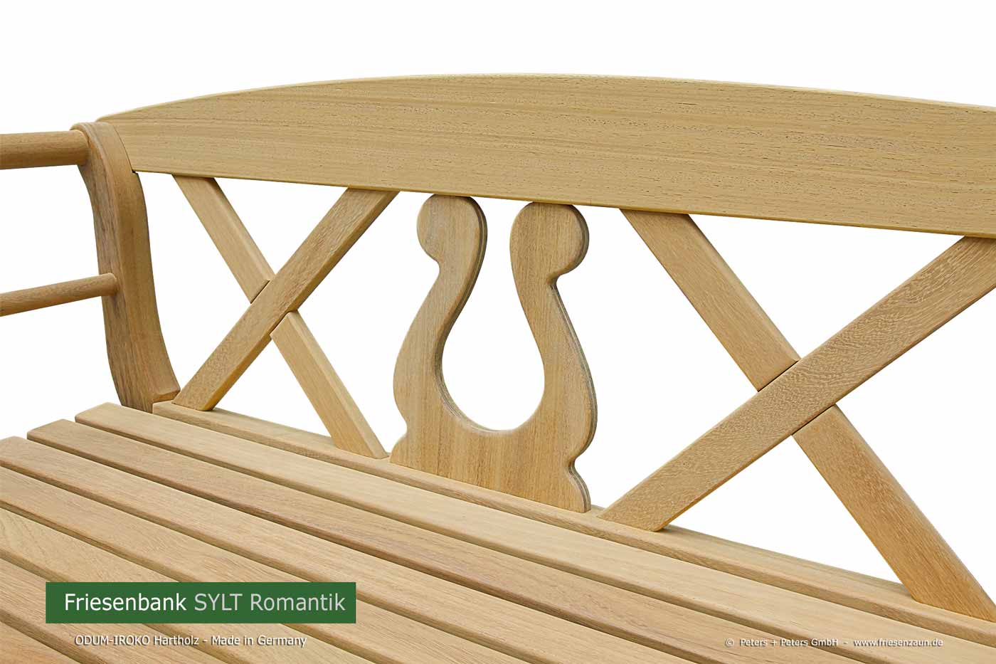 Original Sylter Gartenbänke aus ODUM-IROKO Hartholz - Weiße Friesenbänke mit 25 Jahren Garantie.