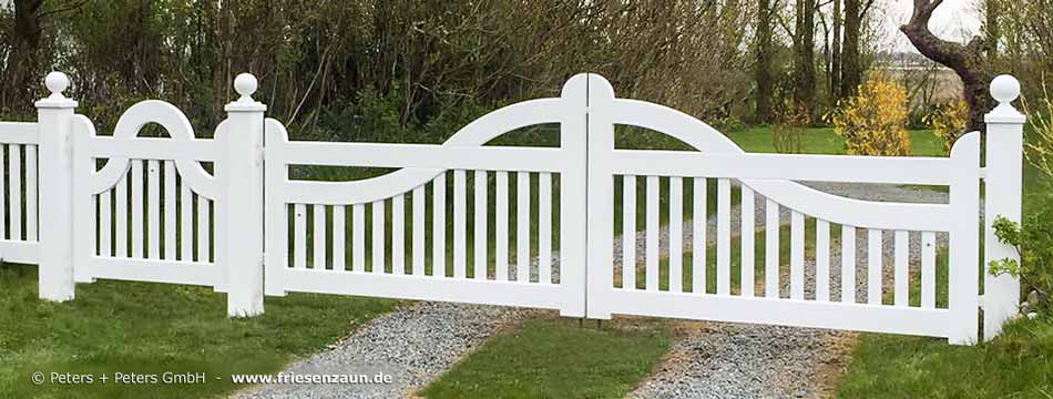 Orignal Sylter Friesentor LUXUS - Sylter Gartentore aus dauerhaftem Hartholz im beliebtem Friesenstil - Anfertigung nach Maß.