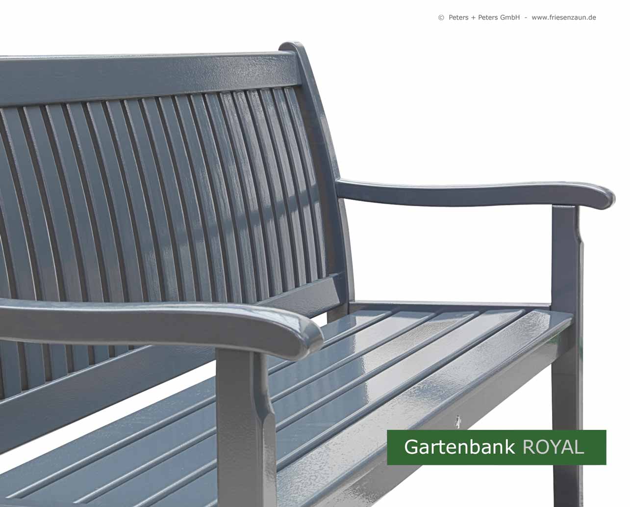 Gartenbank ROYAL - lieferbar als 1er, 2er, 2.5er, 3er und 4er Gartenbank - Markenqaulität aus Deutschland von Peters + Peters !