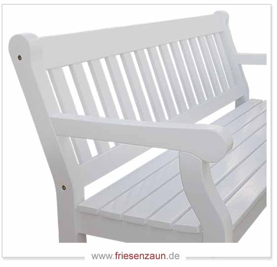 4er Gartenbank Windsor -  Gesamtbreite 240 cm - Sitzbreite 226 cm. Lieferbar in weiß oder in jedem anderen RAL-Farbton.