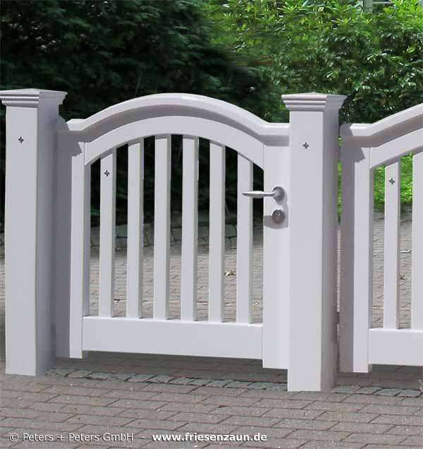 Gartentor BERGSTEDT - Weiße Holztore nach Maß gefertigt - Gartentore in mehr als 200 RAL-Farben.