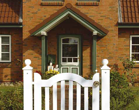 Gartentor BERGSTEDT - Weiße Holztore nach Maß gefertigt - Gartentore in mehr als 200 RAL-Farben.