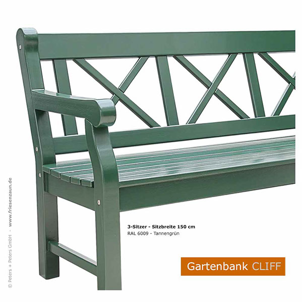 4er Gartenbank Windsor -  Gesamtbreite 240 cm - Sitzbreite 226 cm. Lieferbar in weiß oder in jedem anderen RAL-Farbton.