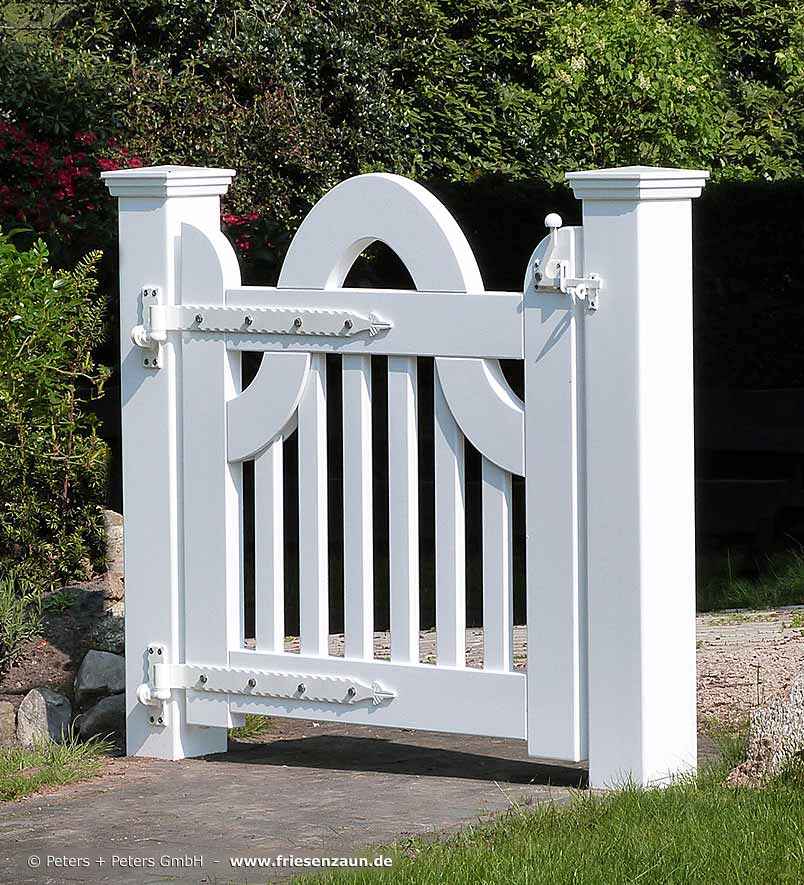 Orignal Sylter Einzeltor LUXUS - Sylter Gartentore aus dauerhaftem Hartholz im beliebtem Friesenstil - Anfertigung nach Maß.
