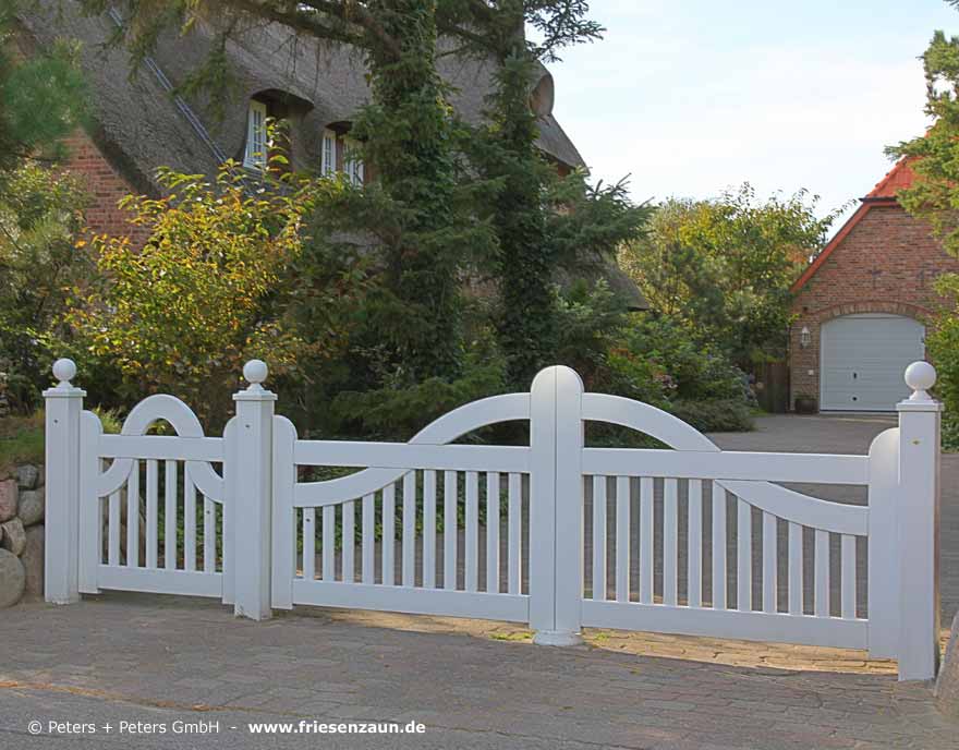 Sylter Gartentor LUXUS - Sylter Friesentore aus dauerhaftem Hartholz - Anfertigung nach Maß.