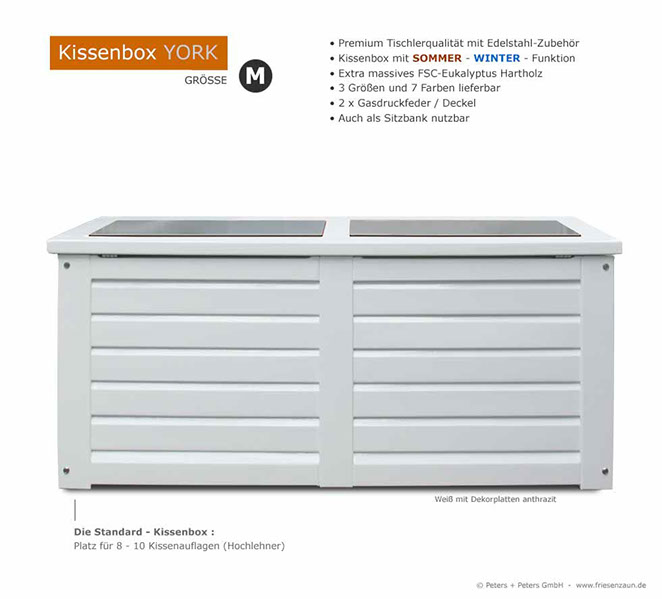 4er Gartenbank Windsor -  Gesamtbreite 240 cm - Sitzbreite 226 cm. Lieferbar in weiß oder in jedem anderen RAL-Farbton.