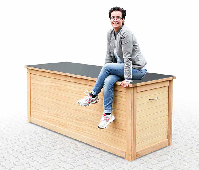 Extra große Auflagentruhe XXXL - 3XL für Gastronomie und Hotel - Anfertigung auch nach Maß - Hartholz - 25 Jahre Garantie.