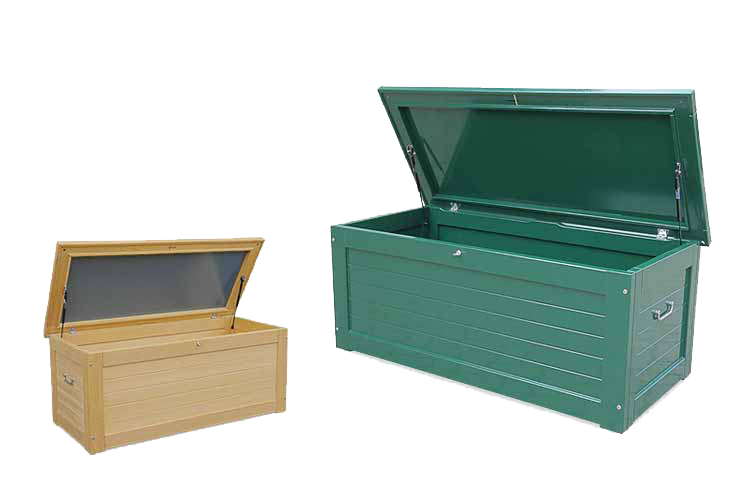 2er Mülltonnenboxen SYLT - 2 x 120 Liter - grün RAL 6009