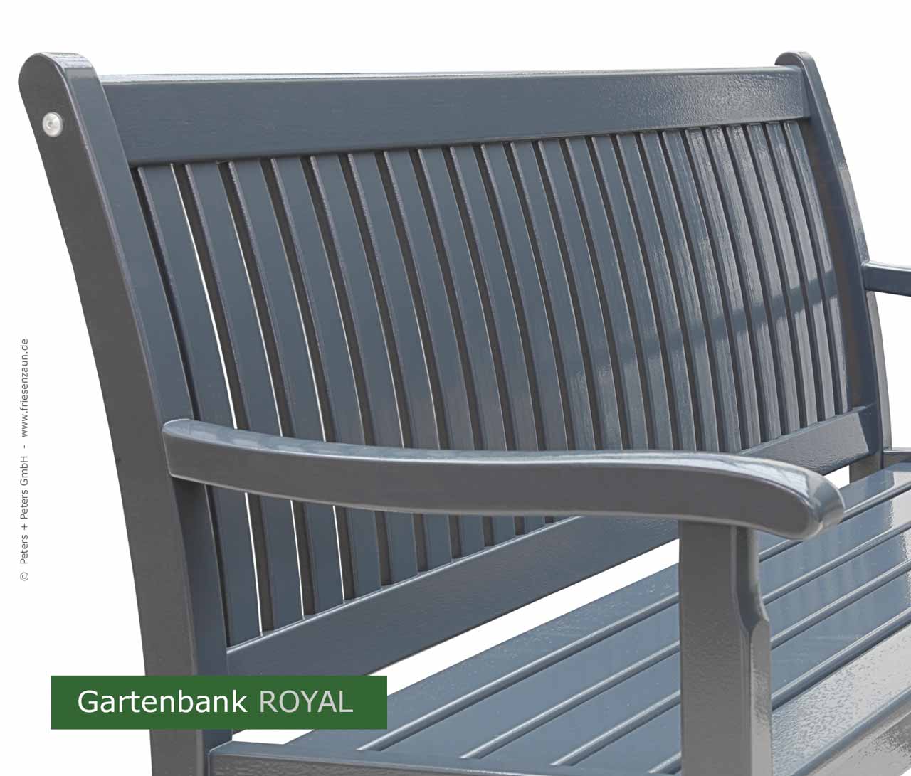 Gartenbank ROYAL - lieferbar als 1er, 2er, 2.5er, 3er und 4er Gartenbank - Markenqaulität aus Deutschland von Peters + Peters !