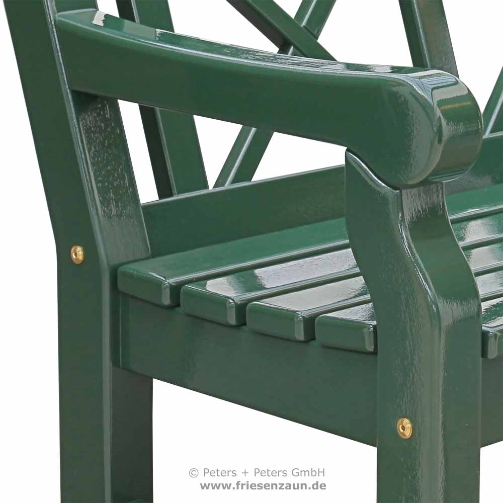 2er Gartenbank HAMPTON - extra massive Holzbank mit Kreuzen - auch als 1er, 3er Gartenbank oder 4er Holzbank lieferbar.