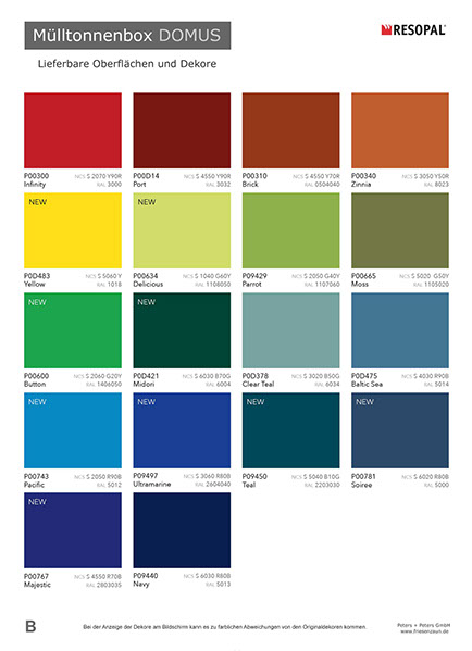 Moderne Mülltonnenbox DOMUS aus HPL-Dekorplatten - Tonnenhaus für 120 + 240 Liter&nbsp; Abfalltonnen - unendlich verlängerbar - Gasdruckfedern