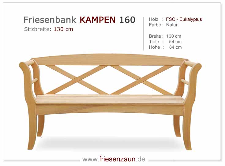 4er Gartenbank Windsor -  Gesamtbreite 240 cm - Sitzbreite 226 cm. Lieferbar in weiß oder in jedem anderen RAL-Farbton.