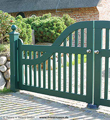 Sylter Friesentor CLASSIC  - Weiße Gartentore aus dauerhaftem Hartholz von Peters + Peters