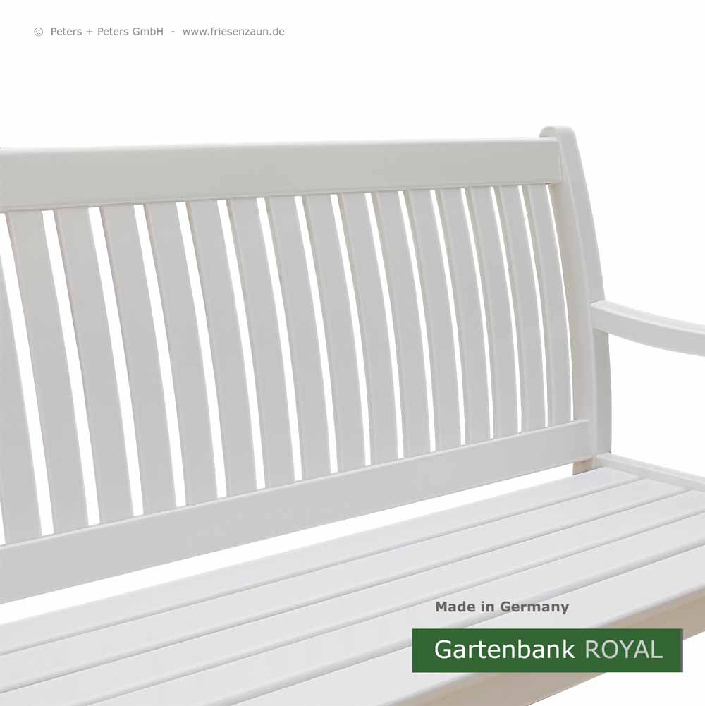 Gartenbank ROYAL - lieferbar als 1er, 2er, 2.5er, 3er und 4er Gartenbank - Markenqaulität aus Deutschland von Peters + Peters !