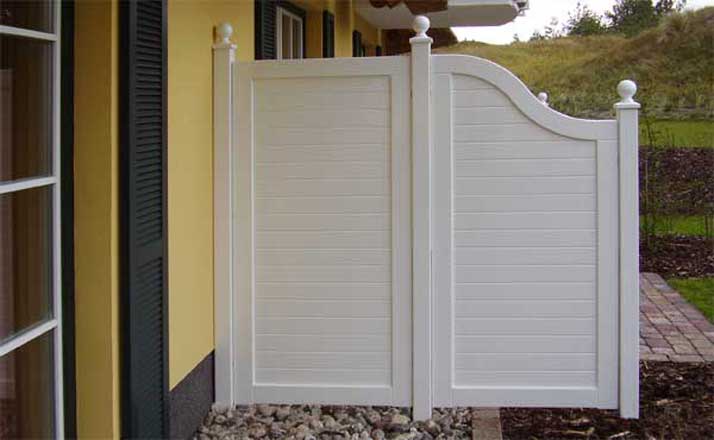 Gartentor BERGSTEDT - Weiße Holztore nach Maß gefertigt - Gartentore in mehr als 200 RAL-Farben.