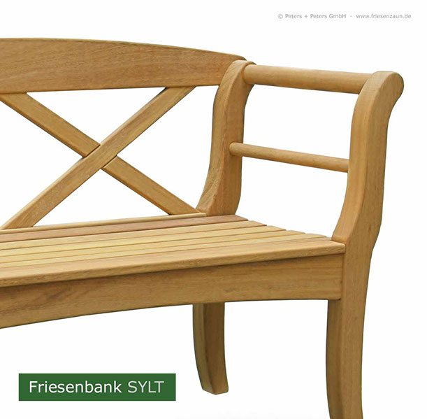 Original Sylter Gartenbänke aus ODUM-IROKO Hartholz - Weiße Friesenbänke mit 25 Jahren Garantie.