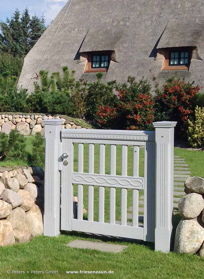 Gartentor BERGSTEDT - Weiße Holztore nach Maß gefertigt - Gartentore in mehr als 200 RAL-Farben.